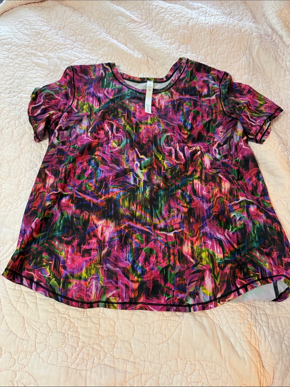 lululemon athletica Pink Multi-Color Short Sleeve Tee